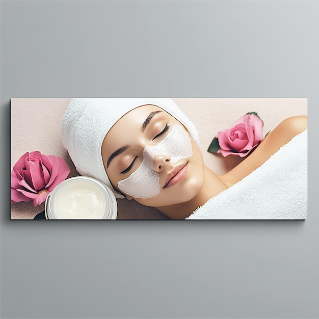 Photo horizontal banner with copy space for beauty salon