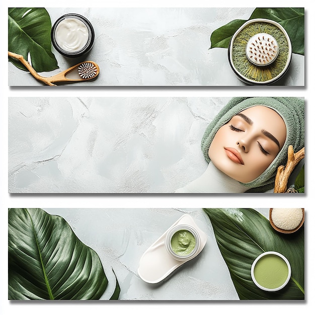 Photo horizontal banner with copy space for beauty salon