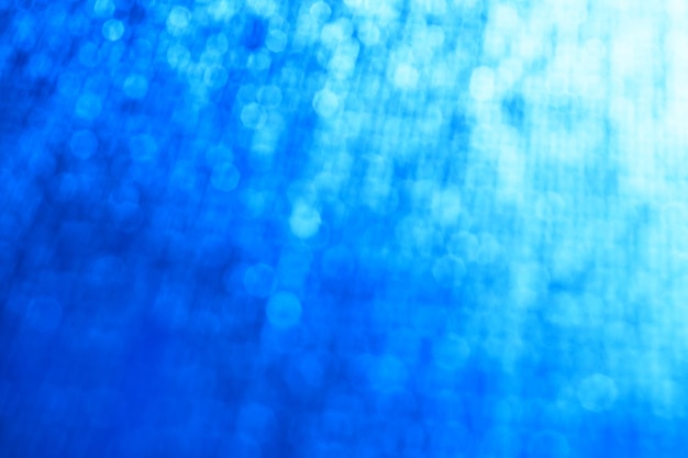 Horizontal blue cold bokeh background