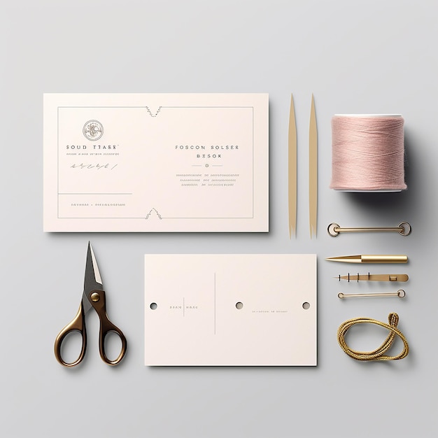 Horizontal business cards mockup