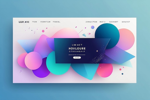 Horizontal elegant gradient geometric header template Lux and business vibes