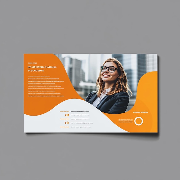 Photo horizontal flyer layout of business