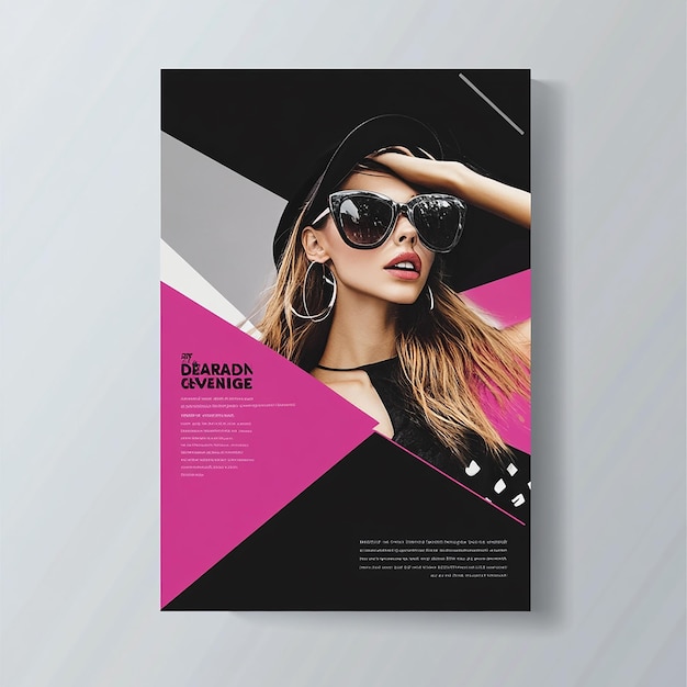 Photo horizontal flyer layout for a fashion center