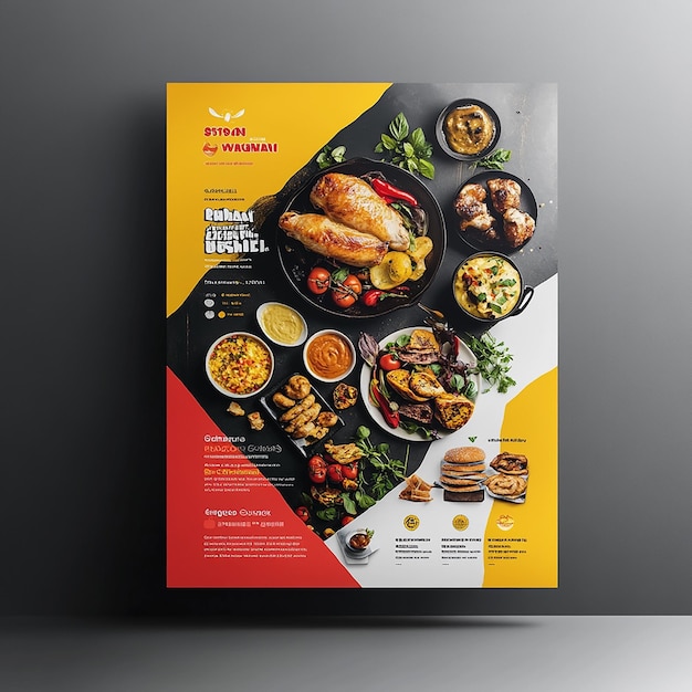 Horizontal flyer layout Of food company