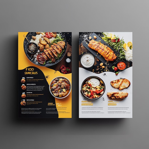 Horizontal flyer layout Of food company