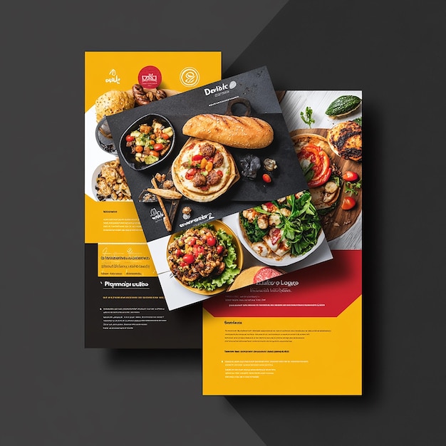 Horizontal flyer layout Of food company