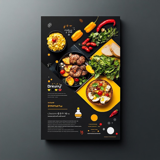 Horizontal flyer layout Of food company