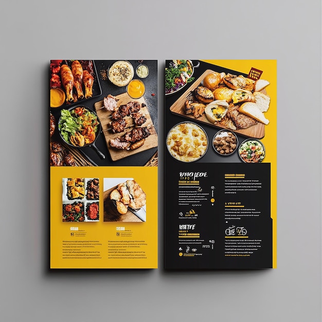 Horizontal flyer layout Of food company