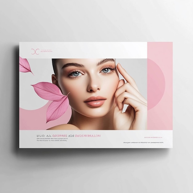 Horizontal flyer layout that merges modernity and elegance