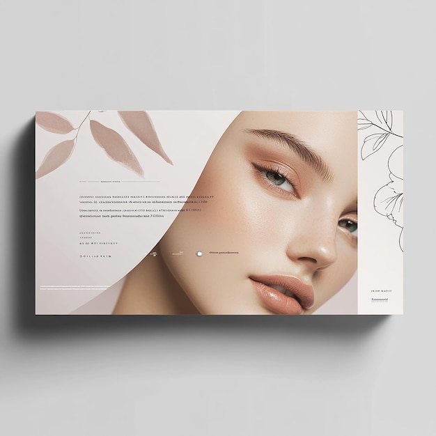 Horizontal flyer layout that merges modernity and elegance