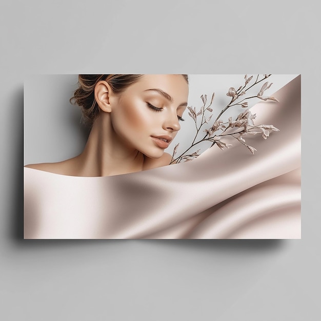 Photo horizontal flyer layout that merges modernity and elegance