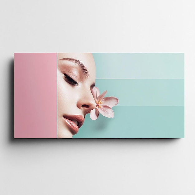 Photo horizontal flyer layout that merges modernity and elegance