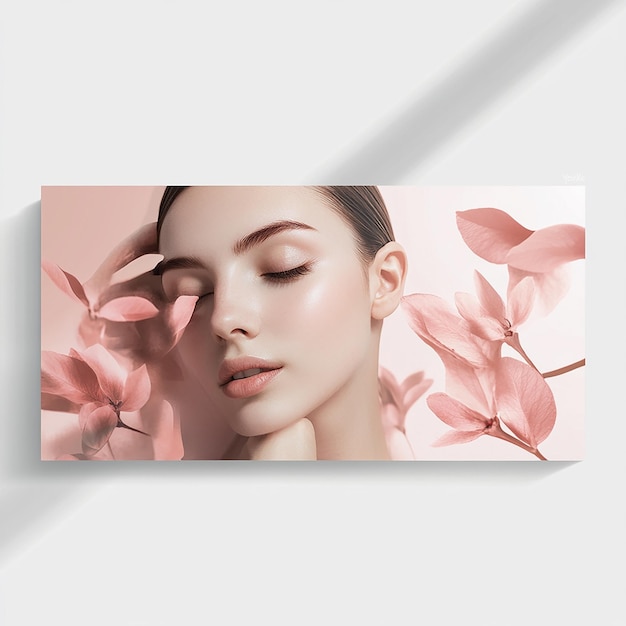 Photo horizontal flyer layout that merges modernity and elegance