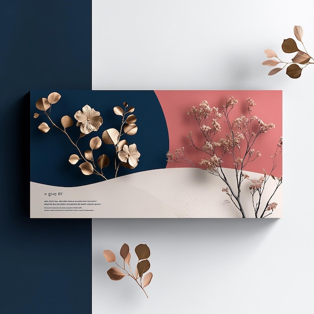 Horizontal flyer layout that merges modernity and elegance