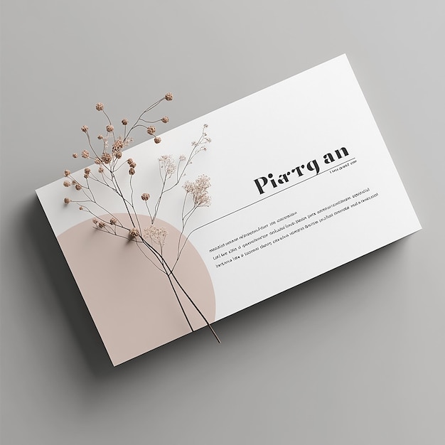 Horizontal flyer layout that merges modernity and elegance