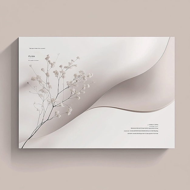 Horizontal flyer layout that merges modernity and elegance