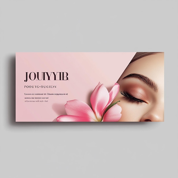 Horizontal flyer layout that merges modernity and elegance