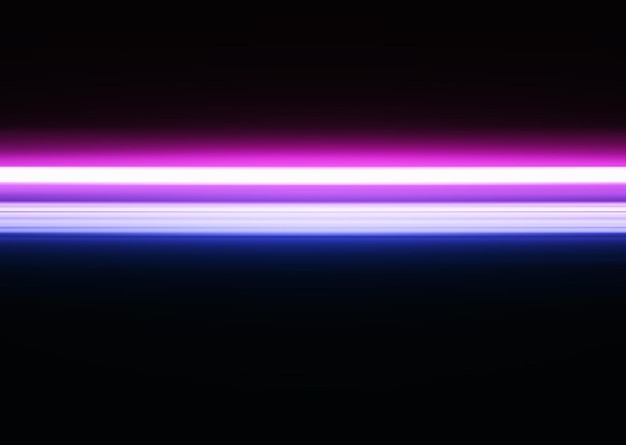 Horizontal pink and purple neon line illustration background