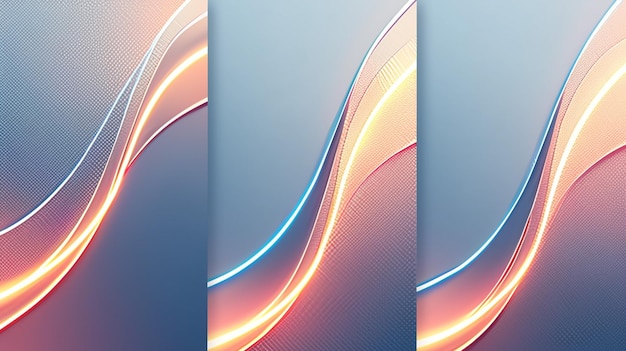 horizontal poster background in modern minimalist style with dynamic liquid gradient shapes