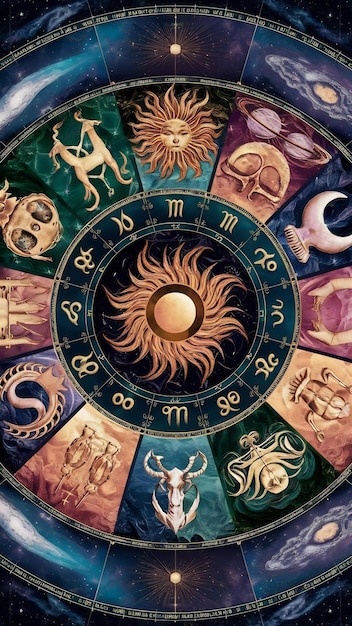 Horoscope and astrology collage