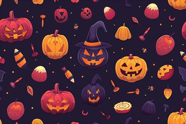 Horror halloween themed pattern