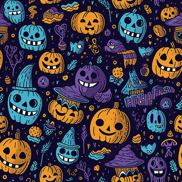 horror halloween themed pattern