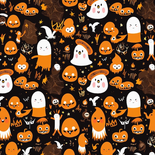 horror halloween themed pattern