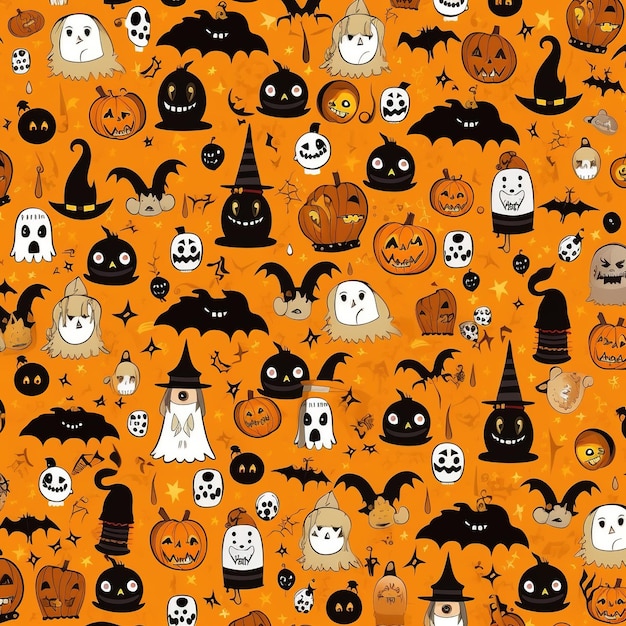 horror halloween themed pattern