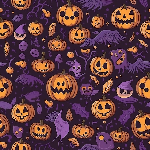 horror halloween themed pattern