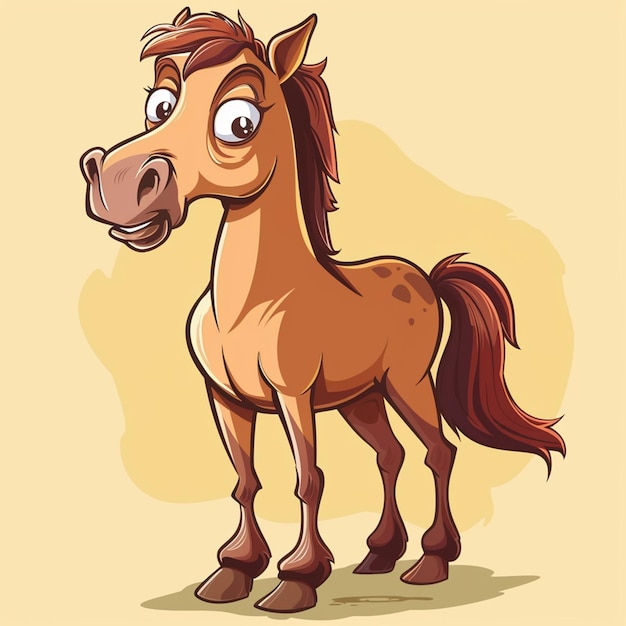 Horse cartoon isolated on background