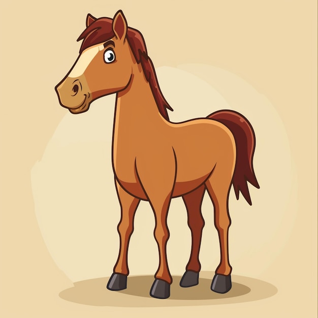 Horse cartoon isolated on background