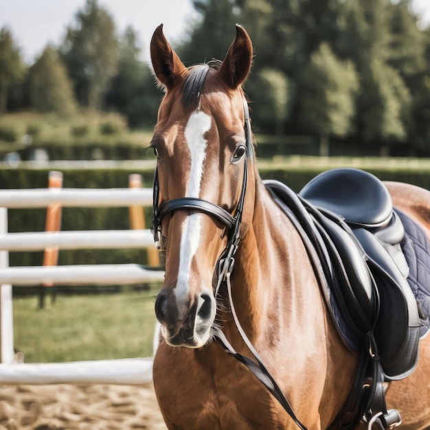 Photo horse harness animal _ai_gerado