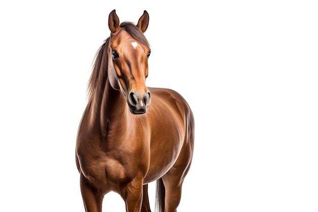 Horse Landing Isolated on White Background Generative AI