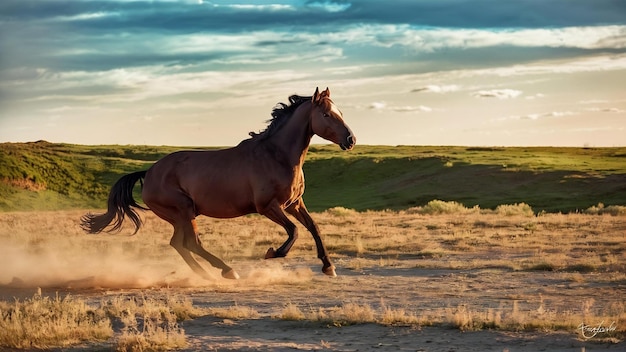 Horse on nature