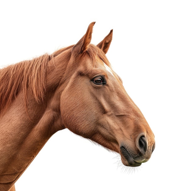 horse portrait isolated on white background