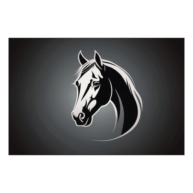 horse silhouette logo icon design image