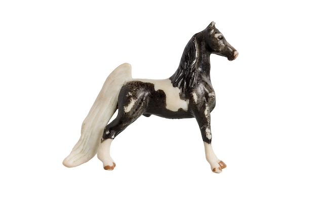 Horse toy figurine isolated on white background