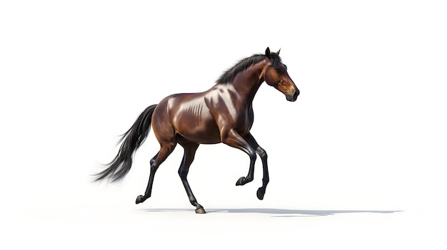 A Horse on white background