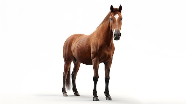 A Horse on white background