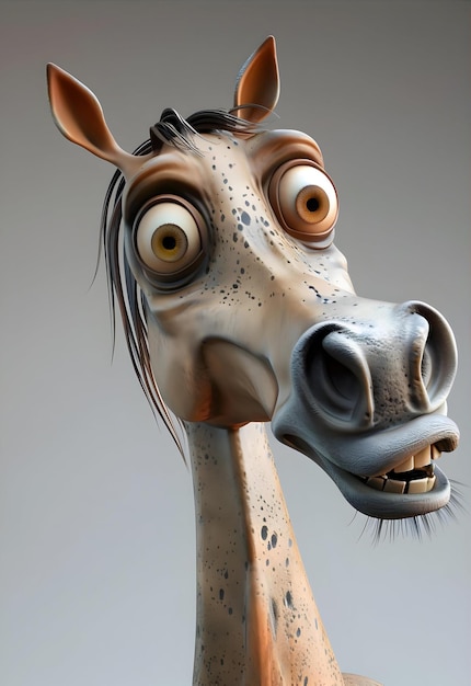 a horse with a fake nose and a fake nose