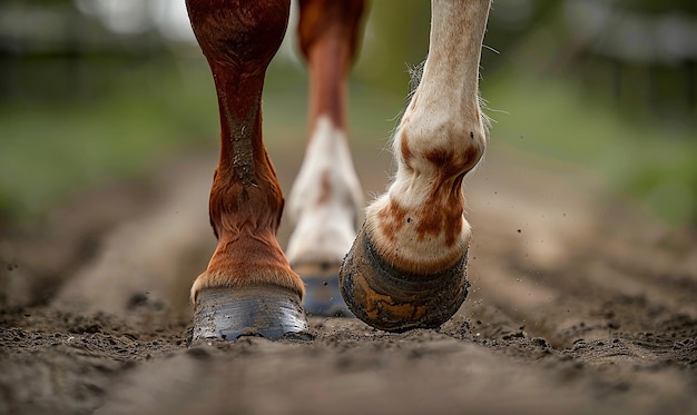 Photo a horse with a hoof that has a hoof on it