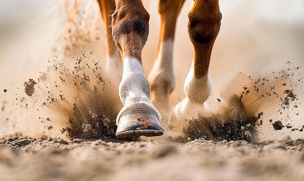 Photo a horse with a hoof that has the number 5 on it