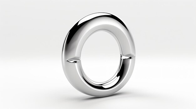 Horseshoe on white background 3D rendering