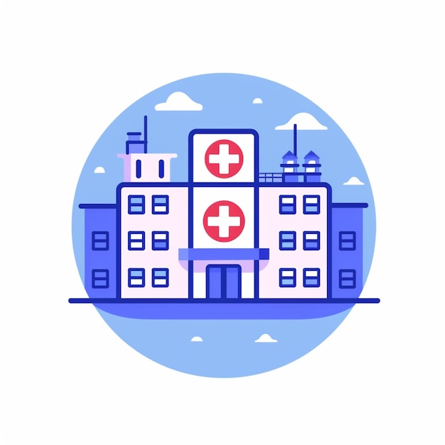 Photo hospital building vector illustration in flat design style medical center