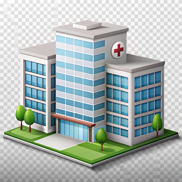 Photo hospital illustration on transparent background