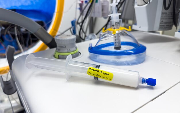 hospital medications and syringes showcasing vasopressors anesthetics and narcotics for medical tr