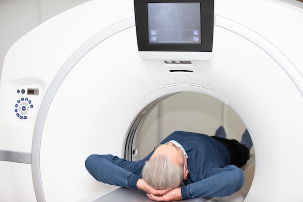 Hospital patients are doing magnetic resonance therapy