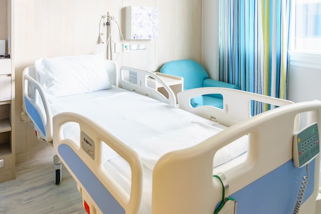 Hospital room with beds and comfortable medical equipped in a modern hospital