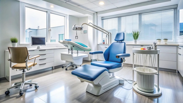 a hospital room with a large window and a sign that says quot dental clinic quot