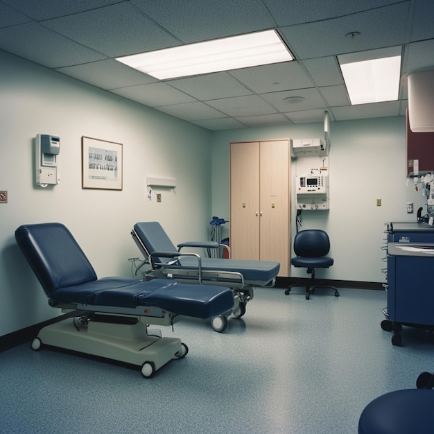 a hospital room with a sign that says  hospital